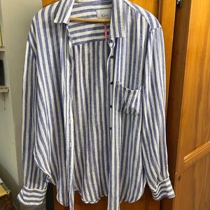 Rails tie button down shirt L